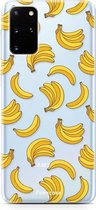 Fooncase Hoesje Geschikt voor Samsung Galaxy S20 Plus - Shockproof Case - Back Cover / Soft Case - Bananas / Banaan / Bananen