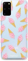FOONCASE Coque souple en TPU Samsung Galaxy S20 Plus - Coque arrière - Ice Ice Bébé / Ice Creams / Pink Ice Creams
