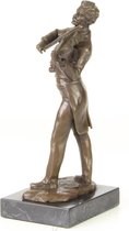 Viool speler  - Bronzen beeldje - Sculptuur - 20,7 cm hoog