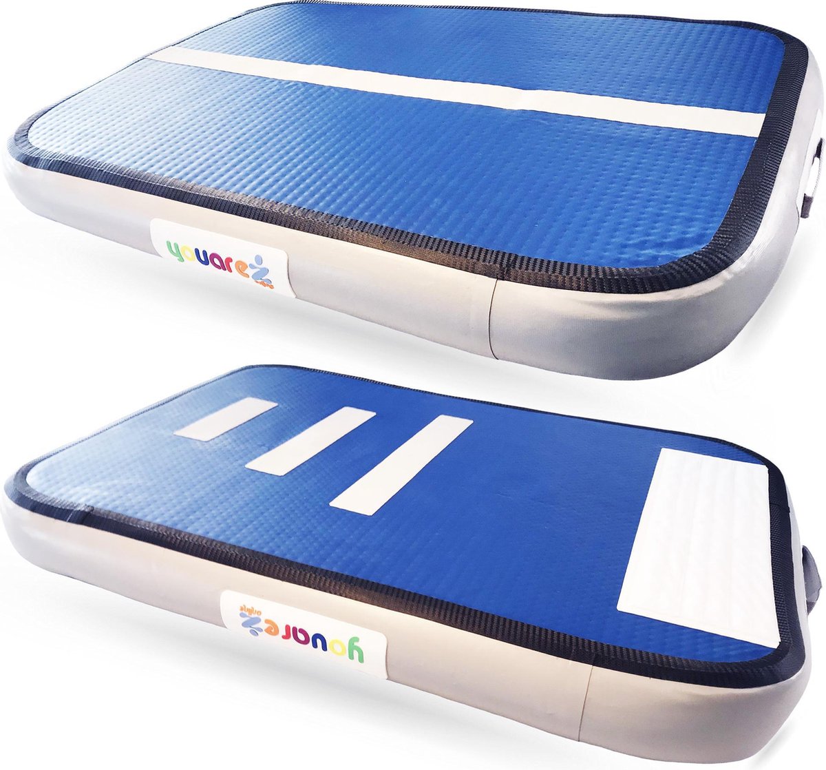 YouAre AirBoard Pro 4.0 | 70x100 cm — 10cm dik | Compleet | Verleng je AirTrack - Maak verschillende trainings-opstellingen | 1m ware springplank gymnastiek | 1x0,7x0,10 M fitness mat opblaasbaar | turnmat met pomp