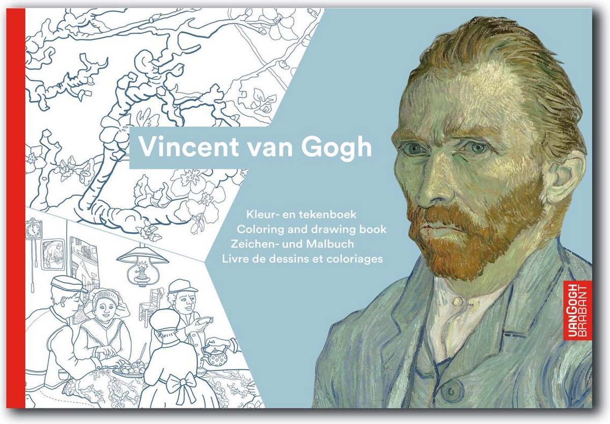 Vincent van Gogh Kleur- en Tekenboek voor Volwassenen - Sas illustraties