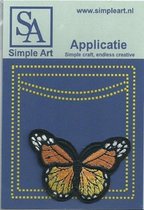 Opstrijk applicaties / Strijk Patch Set / Vlinder /Formaat: 6,9 x 4,6 cm