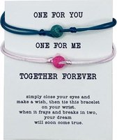 Vriendschapsarmbandjes / Armbandjes | Vriendschap / Best Friends / BFF | blauwgroen & roze