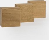 Kabinet van Look - Magneet - Magneetblok - 3 Pack Eiken - Sleutel organizer - Sleutelhanger - Oak - Traktor