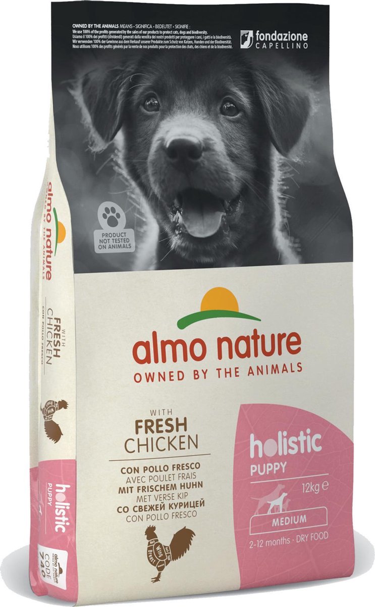 Almo Nature Almo Nature Hond Holistic Droogvoer Middelgrote tot Grote Hondenrassen - Puppy - Kip - 12 kg - Medium