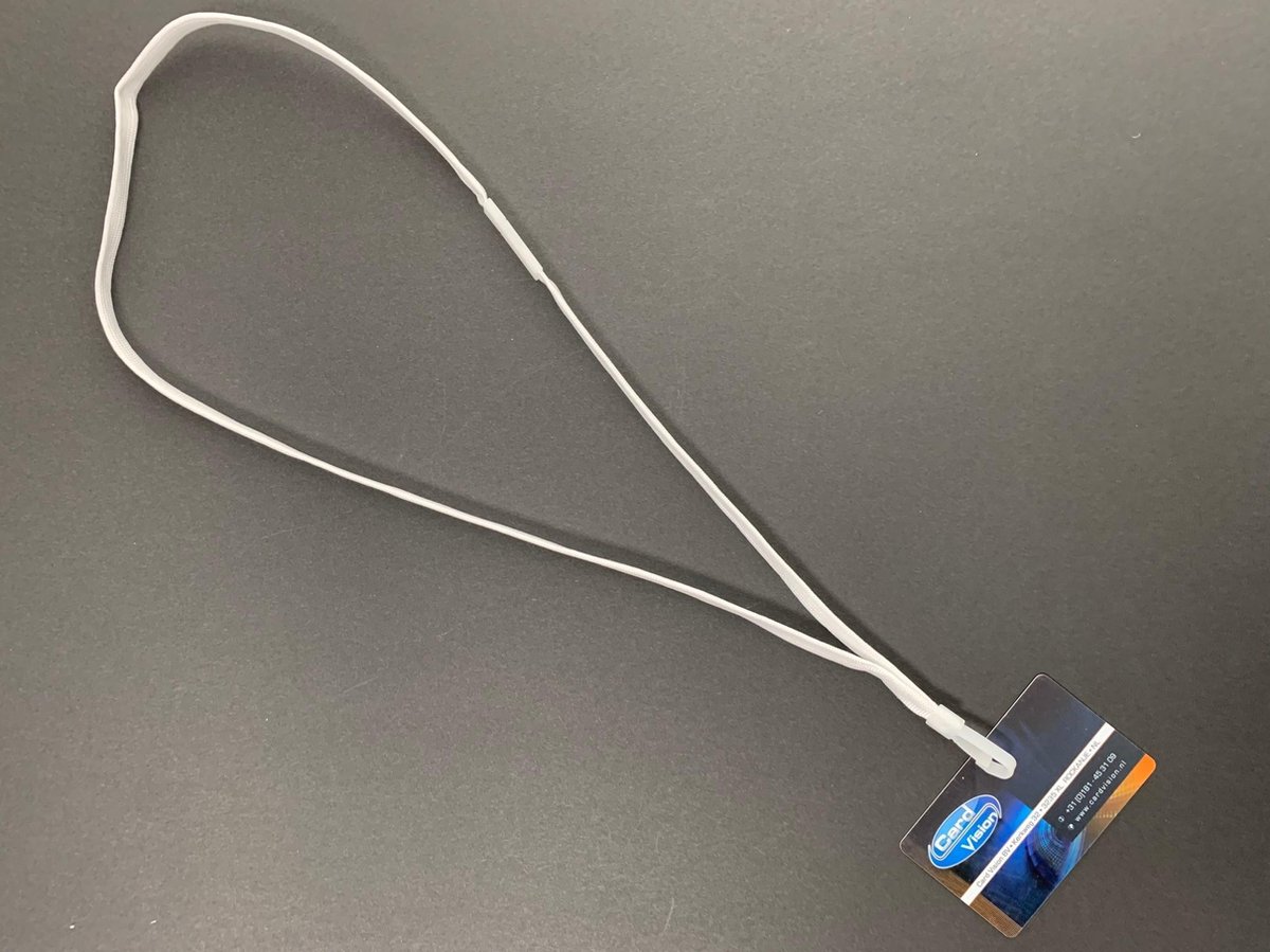 Keycord Met Plastic J clip Wit