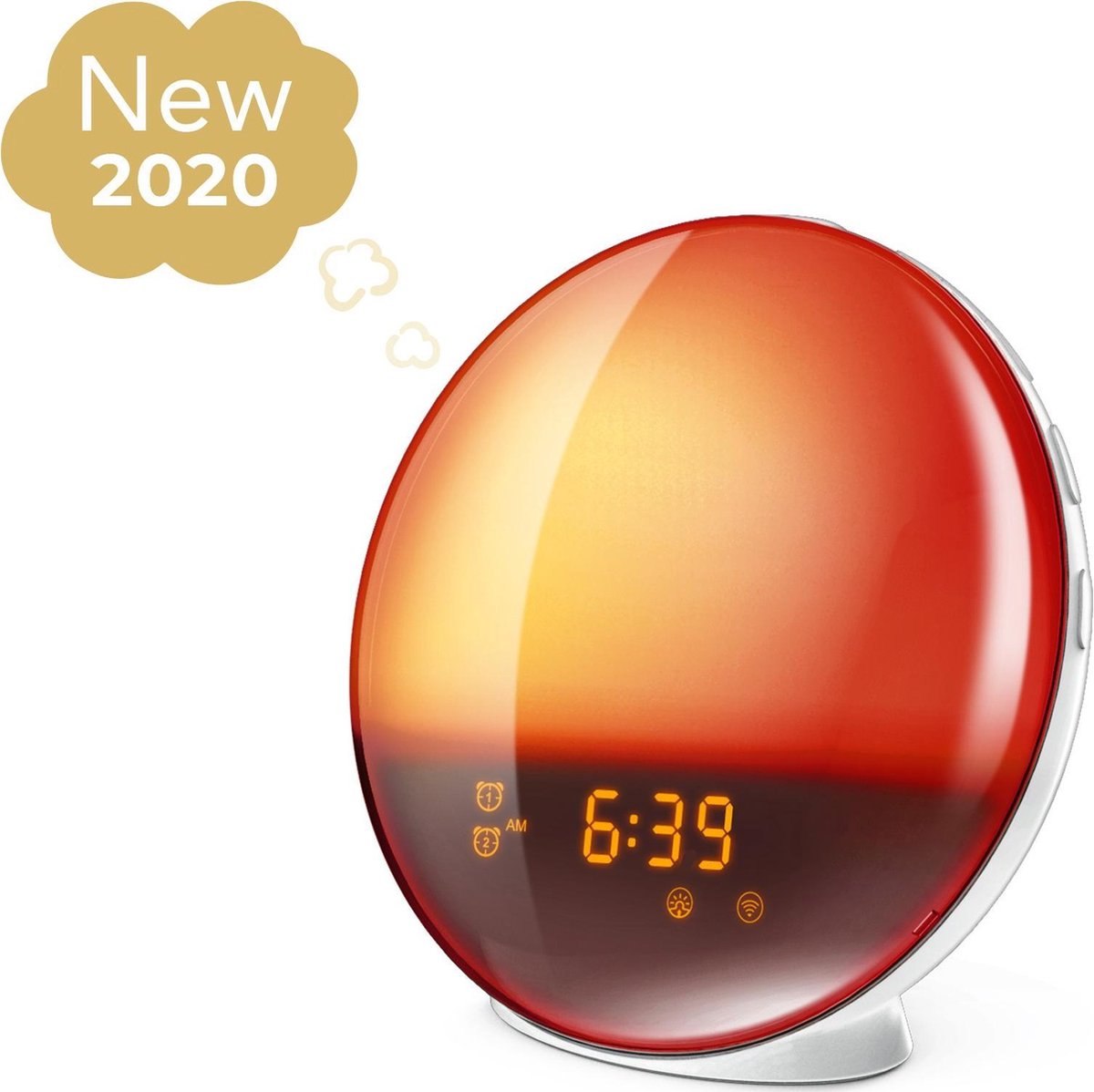 Wake up light met App - FM radio functie - Wake-up light - Zonsopgang wekker met 7 kleuren - Lichtwe