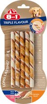 8in1 Delights Twisted Sticks Triple Flavour - Hondensnacks - Kip Varken Rund 10 stuks