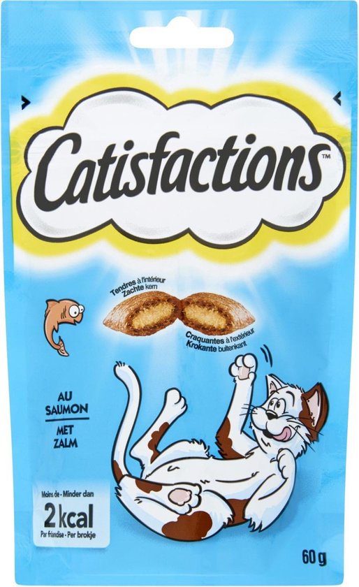 Catisfactions Kattensnoepjes - Zalm - Kattensnack - 60 g - 1 zakje