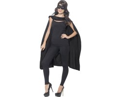 Superhero cape met masker zwart