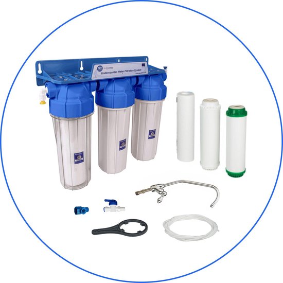 Rush  3-Staps KraanWater Filtratie Systeem  Waterfilter