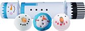 Christmas Cracker XL met 3 bad bruisballen “Frosty the Snowman” - handgemaakt met etherische oliën