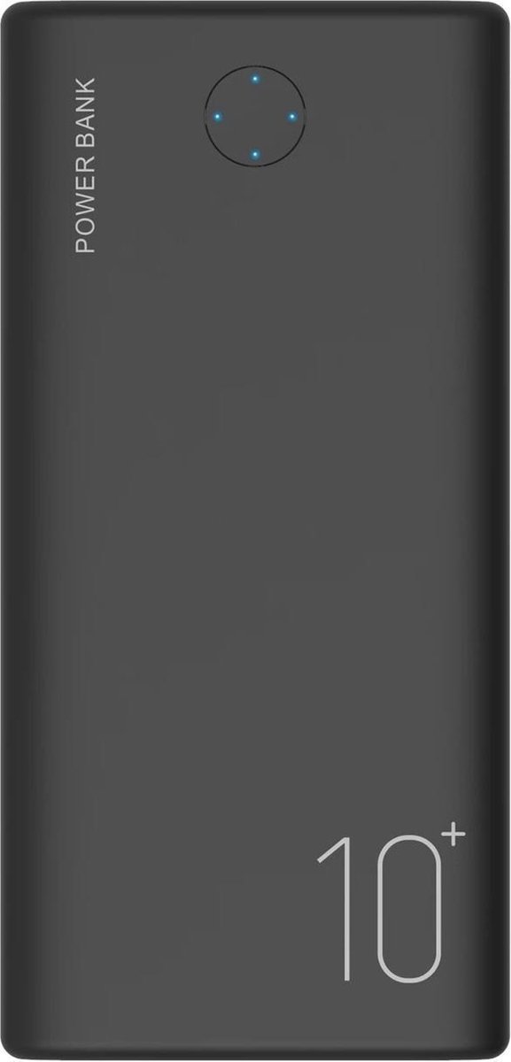 Mobstore Powerbank 10.000 mAh - Zwart - Quick Charge - LED Indicator - Powerbank iPhone - Powerbank Samsung - Mobiele oplader