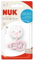 Nuk fopspeen ketting roze/ konijntje