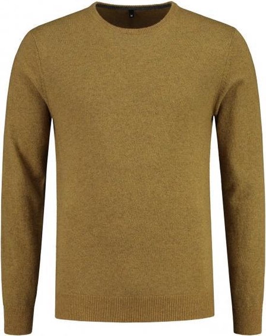 Messieurs | Pull col rond laine moutarde 0109 Taille XXL