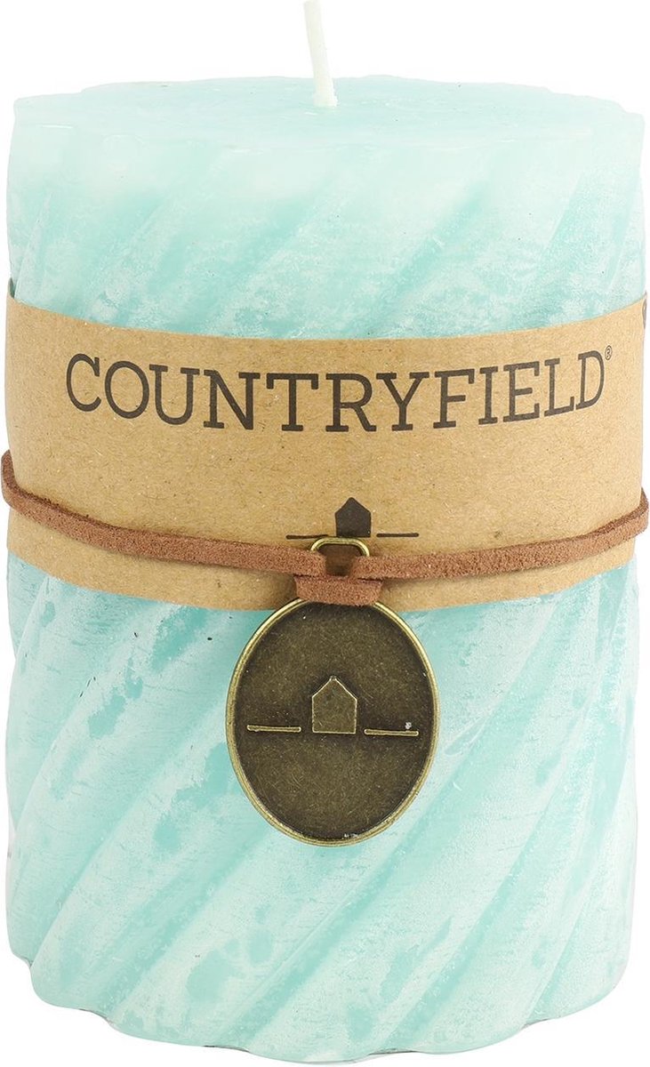 Countryfield Stompkaars met ribbel Turquoise Ø7 cm | Hoogte 10 cm