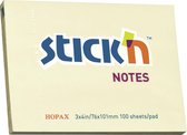 Stick'n sticky notes - 76x102mm, pastel geel, 100 memoblaadjes