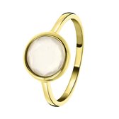 Zilveren ring gold Gemstone moonstone