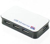 Supersnelle 4 Poorts USB 3.0 Hub / Switch / Splitter / Verdeler - Met Aan/Uit Schakelaar - Compatibel Met Windows PC Laptop & Apple Mac - Zwart