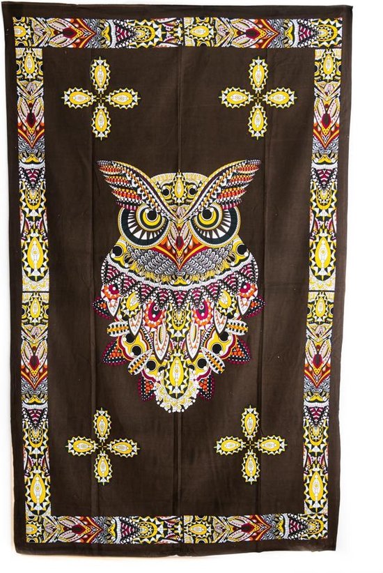Authentiek Wandkleed Katoen Uil (215 x 135 cm)