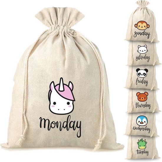 Sacs De Rangement De Vêtements Mignons Sac De Rangement En Coton Avec Cordon  De Serrage Sacs À Linge De Dessin Animé Organisateur De Toile Sacs Cadeaux  De Bonbons Petit Sachet De Corde