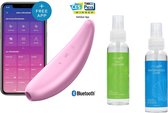 Satisfyer Curvy 3+ Roze / APP Connect voordeelpakket Incl Pleasure Glide Glijmiddel & Toy Cleaner