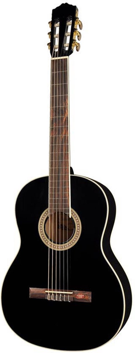 Salvador Cortez CC10-BK 4/4 klassieke gitaar met ceder bovenblad, zwart hoogglans