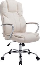 Bureaustoel - Ergonomische bureaustoel - Modern - In hoogte verstelbaar - Crème - 62x80x125 cm