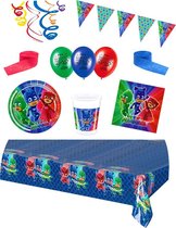 PJ Masks - Pyjamahelden - Feestpakket Deluxe - Pakket voor 8 personen - Kinderfeest.