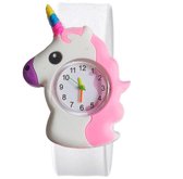 Akyol - Kinderhorloge - Slap On Mini - Eenhoorn - Wit - Unicorn Horloge voor kids