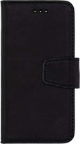 HB Hoesje Geschikt voor Apple iPhone 7, 8 & SE 2020 Zwart - Handgemaakt Lederen Portemonnee Book Case