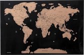 Kras (wereld)kaart - Scratchmap - world edition - waar ben je geweest? - Kerstcadeau