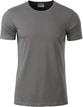 James and Nicholson - Heren Standaard T-Shirt (Mid Grijs)