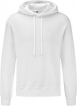 Fruit of the Loom Volwassenen Unisex Hoodie Zonder Zak (Wit)