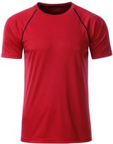 James and Nicholson - Heren Sportshirt (Rood/Zwart)