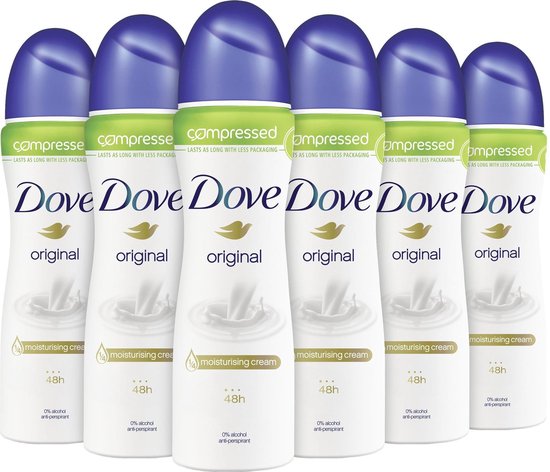 Dove Anti-transpirant Deodorant - 6 x 75 ml - Voordeelverpakking | bol.com