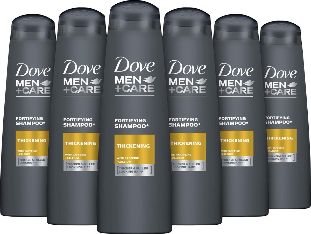 Dove Men+Care Thick Shampoo - 6 x 250ml - Voordeelverpakking