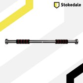 Stokedale Pull Up Bar – Installatie mét of Zonder Schroeven – Fitness – Optrekstang voor aan de Deurpost – Foam Grip - Stay in Shape – Universeel – Zilver - Belastbaar tot 100 kg - 60-100 cm