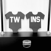 Wandborden-cadeau voor een tweeling- Twins-babykamer-kinderkamer