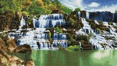 Diamond Painting Volwassenen - Ronde Steentjes - Volledig Pakket - Hobby - Diamond Dotz® - DD14.004 - Landschap - Waterval in de natuur 101 x 57cm