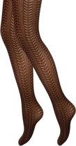Panty - Gestreept motief - Bruin - Maat L (42-44)
