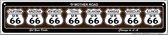 Metalen decoratiebord - Route 66 - 61 cm x 12.5 cm
