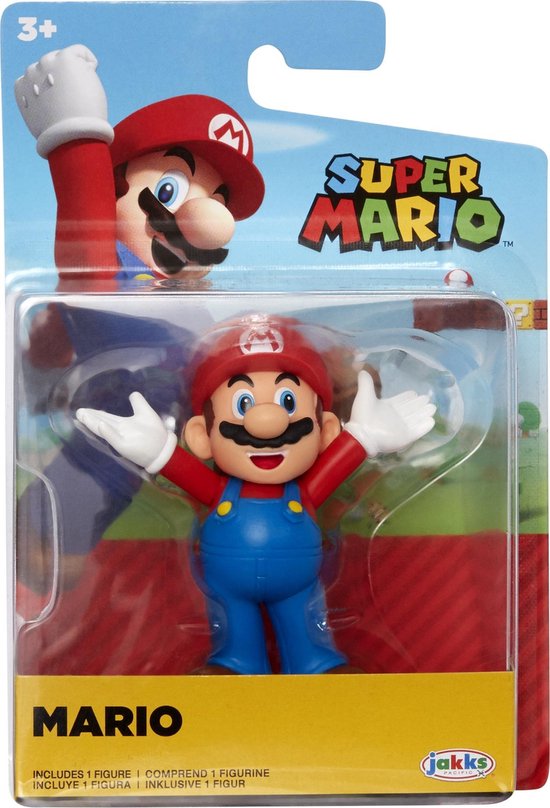 Knooppunt verwennen Donder Super Mario Mini Action Figure - Mario (Arms Up) | bol.com