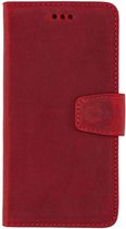 HB Hoesje Geschikt voor Samsung Galaxy S10E Rood - Handgemaakt Lederen Portemonnee Book Case
