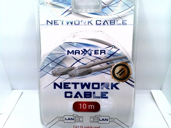Netwerk Kabel 10 Meter | Network cable - LAN - CAT 5E patch cord |  Internetkabel |... | bol.com