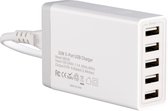 USB Thuislader - 5 poorten 5V - 2.1A  5 Quick Charge Poorten 5V