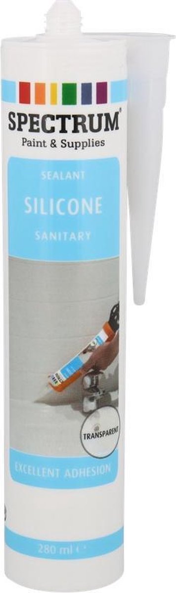 Mastic Mastic Silicone Spectrum Sanitaire | 280 ml | transparent | Kit |  scellage | bol.com