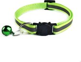 Kattenhalsband met belletje - Neon groen - Nylon - Halsband - Kitten - Kat - Poes - Halsbandje - Halsbandjes - Halsbanden