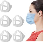 S&L 5 stuks Mondkapje ondersteuning + 5 x anti slip sticker Mondmasker / Masker / Innermask - Goed ademen - Geen oorpijn - wasbaar en herbruikbaar - niet medisch
