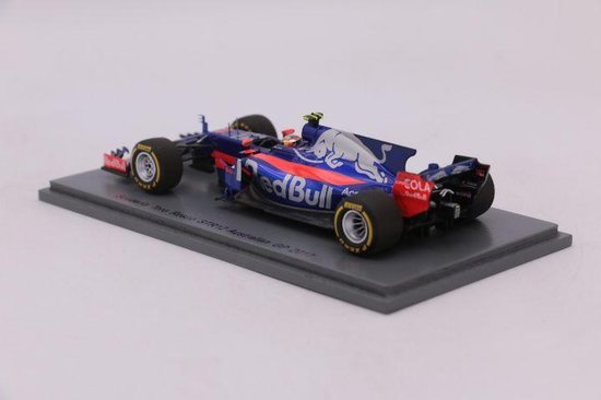 Modelauto Toro Rosso STR12 'Australië GP 2017', met bull logo, blauw, rood en witte accenten.